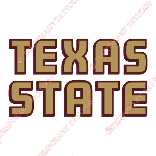 Texas State Bobcats Customize Temporary Tattoos Stickers NO.6553